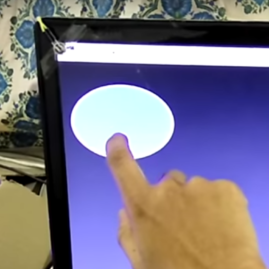 Sound based touch screen